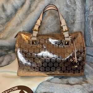 Michael Kors Rose gold mirrored bag